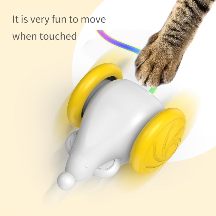 M1 Automatic Light Crazy Mouse Pet Toy(Yellow)