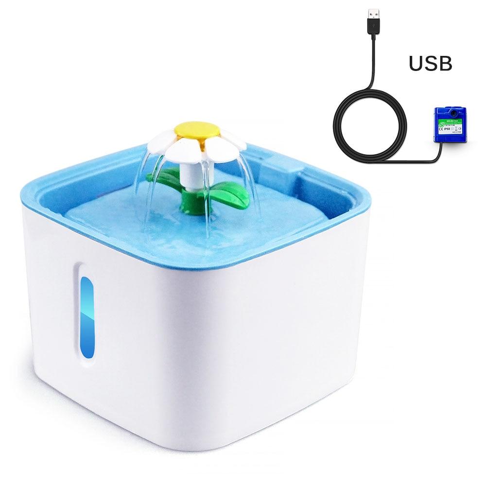 LED Electric USB Automatic Cat Water Fountain