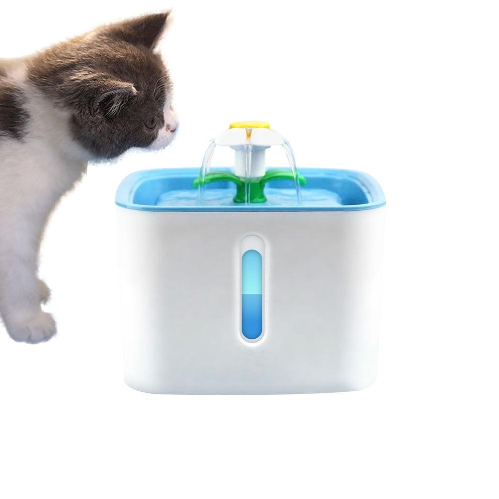 LED Electric USB Automatic Cat Water Fountain