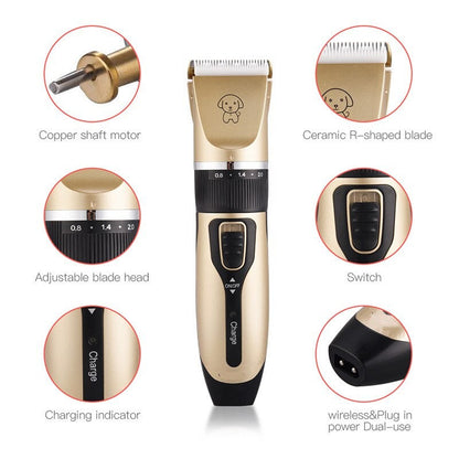 Professional Pet Dog Hair Trimmer Animal Grooming Clippers Cat Cutter