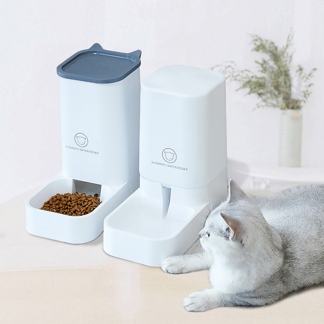 Automatic Pet Feeder Waterer Set for Cats and Dogs