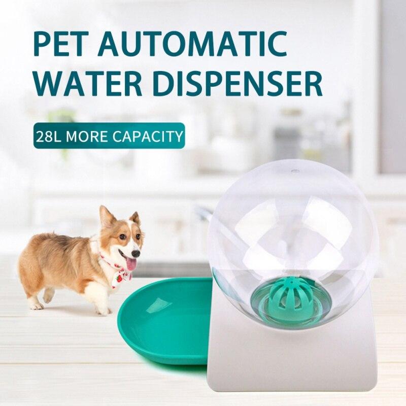 2.8L Bubble Pet Automatic Feeder Cat Dog Food Dispenser Water Drinking